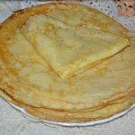 thin pancakes for 0.5 liters of milk