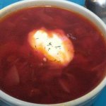 Quick borscht from borscht preparation