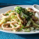 Dietary salads with squid: simple and tasty pp recipes