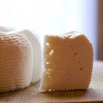 Homemade cheese made from milk and vinegar
