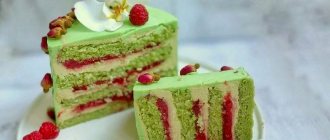 Фисташковый торт с малиной рецепт простой
