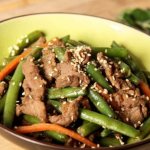 Beef with green beans