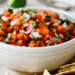 Classic salsa with raw tomatoes