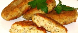 Canned cutlets with rice