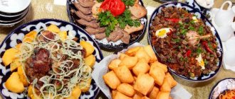 Kyrgyz national dishes and drinks