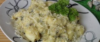 Seafood in creamy sauce