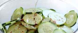 Cucumbers with butter
