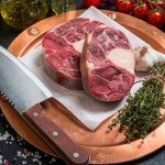 Ossobuco. Classic Milanese recipe, Jamie Oliver with turkey, veal, beef 