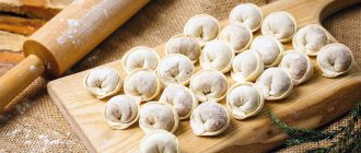 dumplings on a board