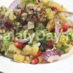Lenten salad with pomegranate and nuts