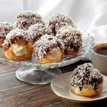 Profiteroles with whipped cream