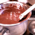 Heat the chocolate in a double boiler