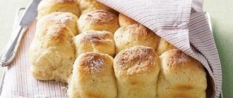 Recipe for buns without yeast - they are so quick! Easy and simple recipes for buns without yeast with milk, water, eggs, sour cream 