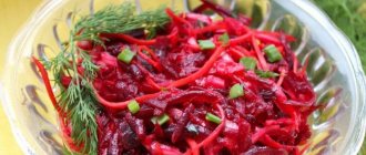 Recipes for salads with pickled beets