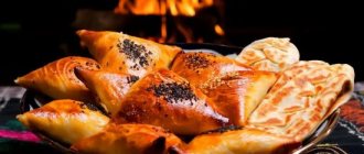 Samsa - step-by-step recipes for delicious triangles with meat. Cooking traditional and puff samsa at home using step-by-step recipes 