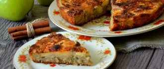 Rice flour charlotte with apples