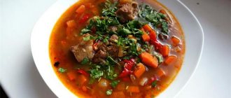 Beef shurpa. Classic recipe with photos step by step, Uzbek, on the fire, in a cauldron, in a slow cooker 
