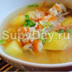 Soup with rice and potatoes - a classic recipe