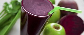 Beetroot smoothie with apple