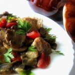 Pork with eggplant and tomatoes