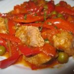 Pork with bell pepper