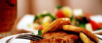 Fry pork with apples, bake and stew. Royal dishes on your menu - pork with apples 