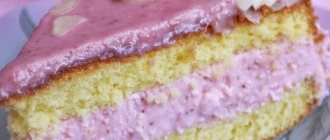 Торт с клубнично-творожным кремом