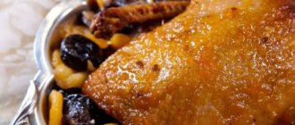 Duck with prunes in the oven - recipes for cooking at home