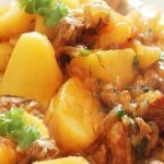 Roast pork with potatoes in the oven recipe with step-by-step photos and video